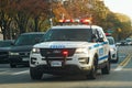 NYPD vehicle arriving on scene of an incident in Brooklyn Royalty Free Stock Photo