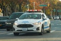 NYPD vehicle arriving on scene of an incident in Brooklyn Royalty Free Stock Photo