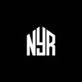 NYR letter logo design on BLACK background. NYR creative initials letter logo concept. NYR letter design Royalty Free Stock Photo