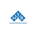 NYR letter logo design on white background. NYR creative initials letter logo concept. NYR letter design Royalty Free Stock Photo