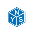 NYS letter logo design on black background. NYS creative initials letter logo concept. NYS letter design