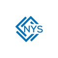 NYS letter logo design on white background. NYS creative circle letter logo concept.