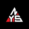 NYS triangle letter logo design with triangle shape. NYS triangle logo design monogram. NYS triangle vector logo template with red Royalty Free Stock Photo