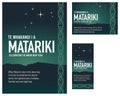 NZ Celebrating Matariki Maori New Year, Maori pattern Royalty Free Stock Photo