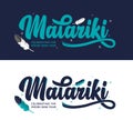 NZ Matariki script typeface with feather