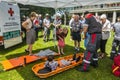 Demonstration by a Red Cross emergency response team, New Zealand