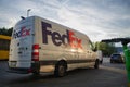 A FedEx delivery van in Berlin Royalty Free Stock Photo