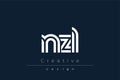 NZL Creative Unique Modern Letter Logo Design Royalty Free Stock Photo