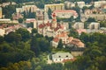Aerial view of NÃÂ¡chod castle Royalty Free Stock Photo