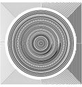 Set circular pattern mandala, vector abstract circular pattern protection against forgery
