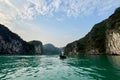Rowboat Journey through Ha Long Bay Caves Royalty Free Stock Photo