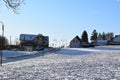 NÃÂ¼rburg, Germany - 12 15 2022 village NÃÂ¼rburg with the main raod and snow around