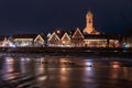 NÃÂ¼rtingen night panorama over the Neckar river