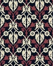 Seamles vector ikat geometric royal pattern design Royalty Free Stock Photo