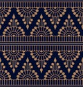 Seamless vector traditonal indian pattern. seamless template in swatch panel. design for textile, print, woodblock Royalty Free Stock Photo