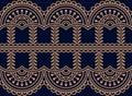 Seamless vector traditonal indian pattern. seamless template in swatch panel. design for textile, print, woodblock Royalty Free Stock Photo