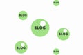 Green Blog speech bublle . Royalty Free Stock Photo