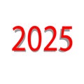 Year 2025 - NEW YEAR 2025 - Artwork Vector Royalty Free Stock Photo