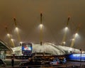 O2 arena in the night, London