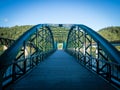 O Barqueiro footbridge La Coruna, Spain. Royalty Free Stock Photo