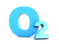 O2 - Blue Oxygen molecule