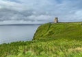 O\'Brien\'s Tower at the Cliffs of Mohar county Clare Ireland Royalty Free Stock Photo