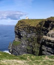 O Brien tower at the Cliffs of Moher located at the southwestern edge of the Burren region in County Clare, Ireland Royalty Free Stock Photo