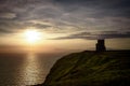 O'Brien Tower at the Cliffs of Moher Royalty Free Stock Photo