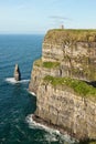 O'Briens Tower on the cliffs of Moher in Ireland. Royalty Free Stock Photo