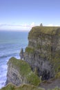 O'Briens Tower on top of The Cliffs of Moher. Royalty Free Stock Photo