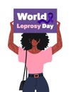 World Leprosy Day. Healthcare and medical. Royalty Free Stock Photo