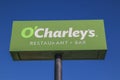 O`Charley`s Restaurant Street sign Royalty Free Stock Photo