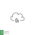o2 cloud oxygen icon. Chemistry molecules of oxygen gas emission Royalty Free Stock Photo