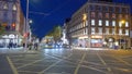 O Connell Bridge in Dublin by night - travel photography