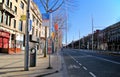 Empty O connell street Dublin during covid lockdown Royalty Free Stock Photo