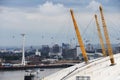 the o2 and Emirates cable cars across the river Thames