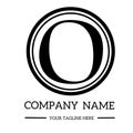 O initial logo for photography
