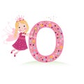 O letter with a cute fairy tale