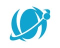 o letter orbit tech logo template