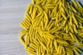 A bunch of yellow macaroni close up Royalty Free Stock Photo