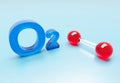 O2 - Oxygen glass molecule bond symbol