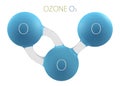 O3 ozone 3d molecule isolated on white