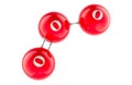 O3 ozone, trioxygen molecule. 3D rendering