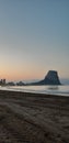 ifach, spain, beach, summer evening, rest, peace, happiness, night sky Royalty Free Stock Photo