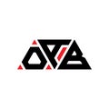 OAB triangle letter logo design with triangle shape. OAB triangle logo design monogram. OAB triangle vector logo template with red Royalty Free Stock Photo