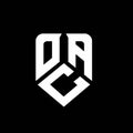 OAC abstract monogram shield logo design on white background Royalty Free Stock Photo