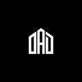 OAD letter logo design on BLACK background. OAD creative initials letter logo concept. OAD letter design.OAD letter logo design on Royalty Free Stock Photo