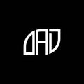 OAD letter logo design on BLACK background. OAD creative initials letter logo concept. OAD letter design Royalty Free Stock Photo