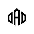 OAD letter logo design with polygon shape. OAD polygon and cube shape logo design. OAD hexagon vector logo template white and Royalty Free Stock Photo