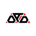 OAD triangle letter logo design with triangle shape. OAD triangle logo design monogram. OAD triangle vector logo template with red Royalty Free Stock Photo